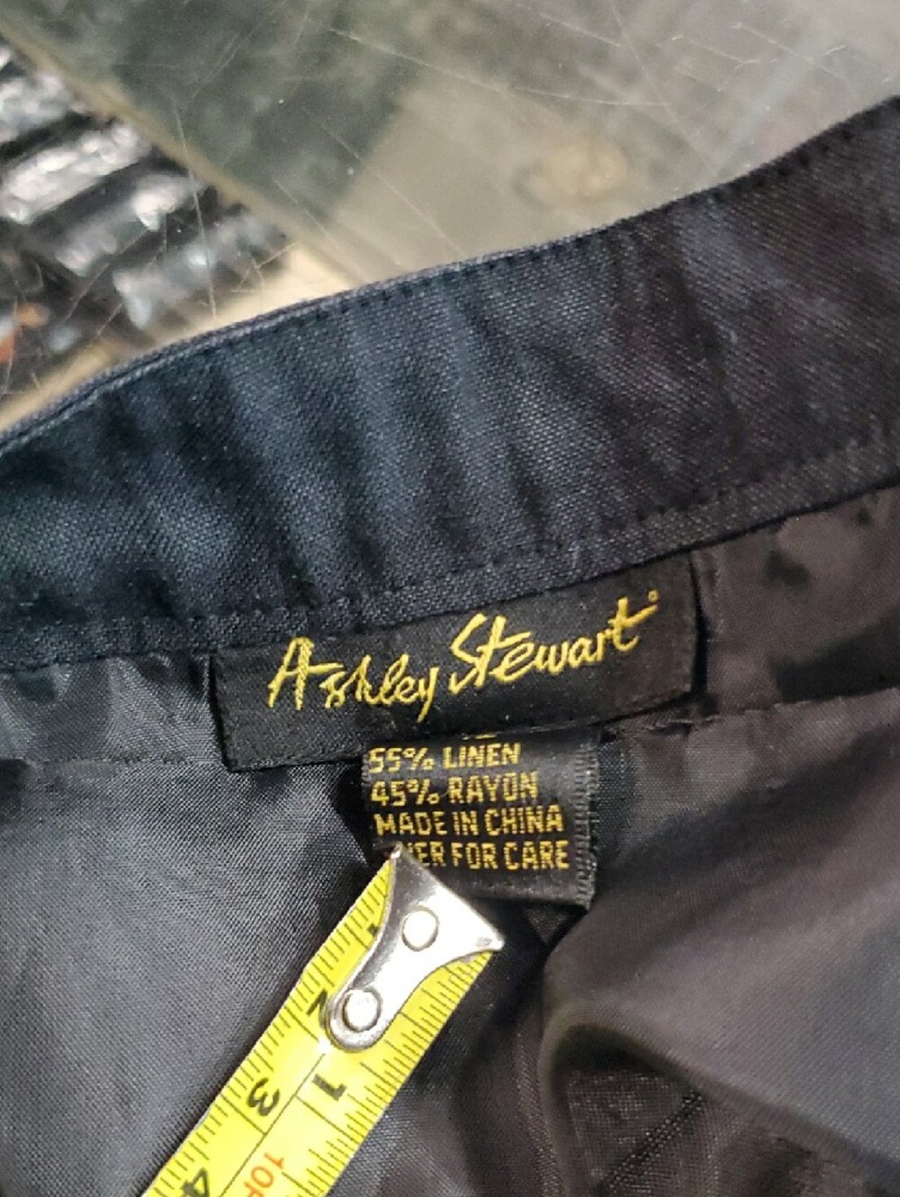 Vintage Ashley Stewart Black Casual Shirt and skirt Linen Blend size 18 - Picture 12 of 13